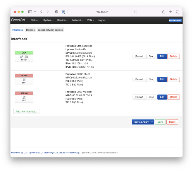 Openwrt default interfaces