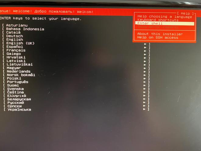 Ubuntu Live Installer Open Shell photo